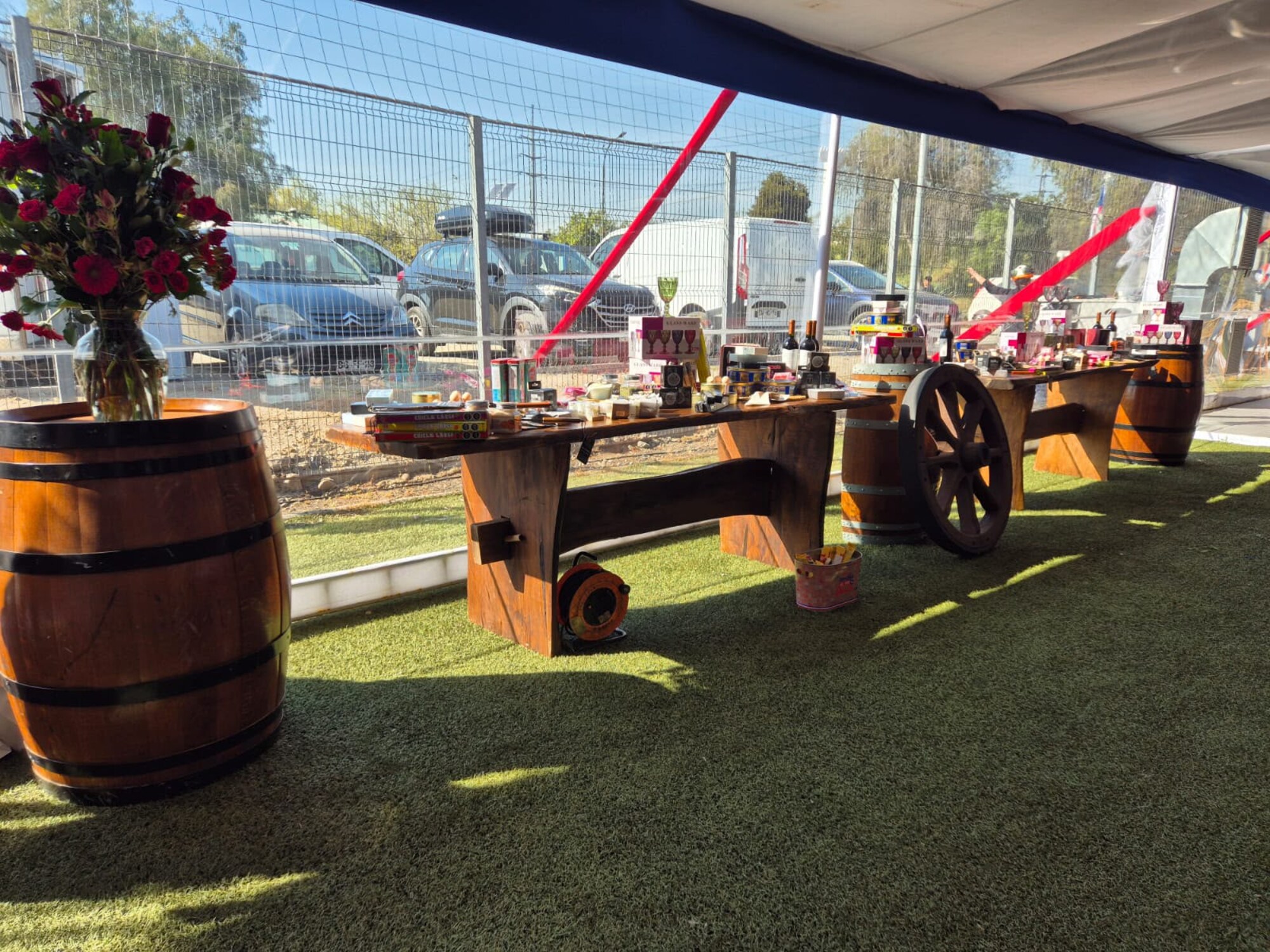 Mesa rústica para eventos
